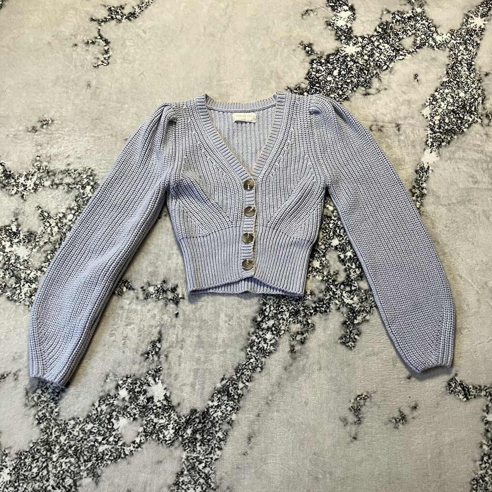 Urban Outfitters Sweater Womens Size XS Light‎ Purple Cropped Cardigan